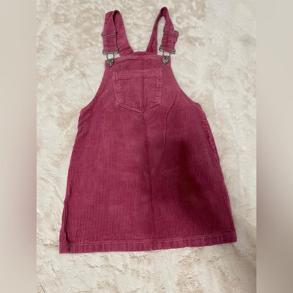 Forever 21 Kids Corduroy Overall Dress - Dark Pink